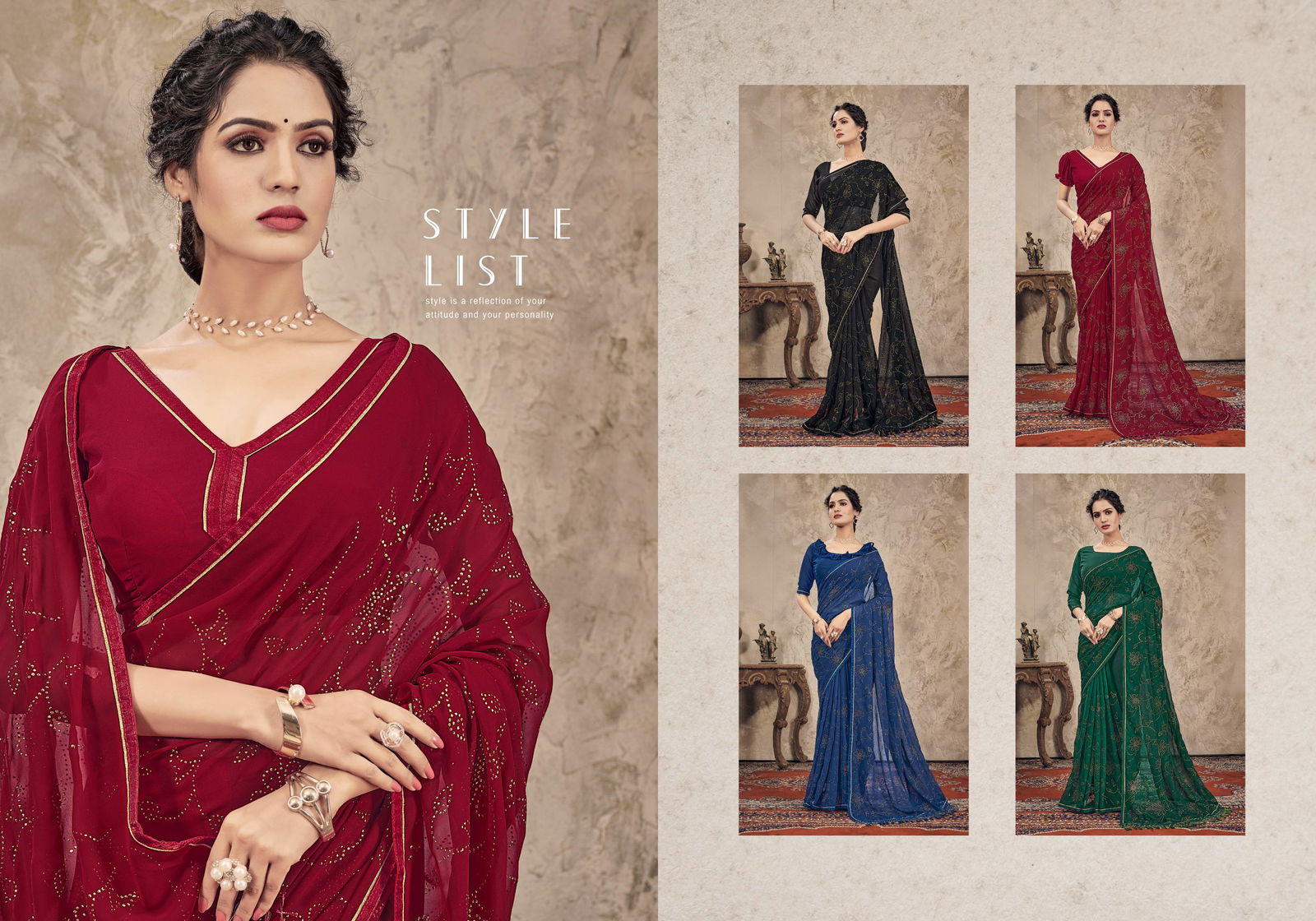 Ynf Genelia Georgette Heavy Stylish Party Wear Designer Saree Collection